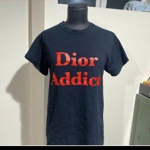 Dior addict unisex S t shirt 100% cotton